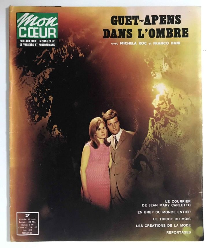 MON COEUR magazine side cover Issue 100  June 1968
