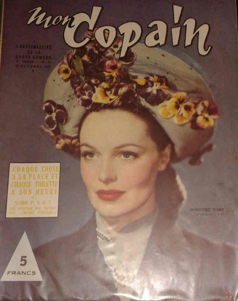 MON COPAIN magazine side cover 15 October 1939
