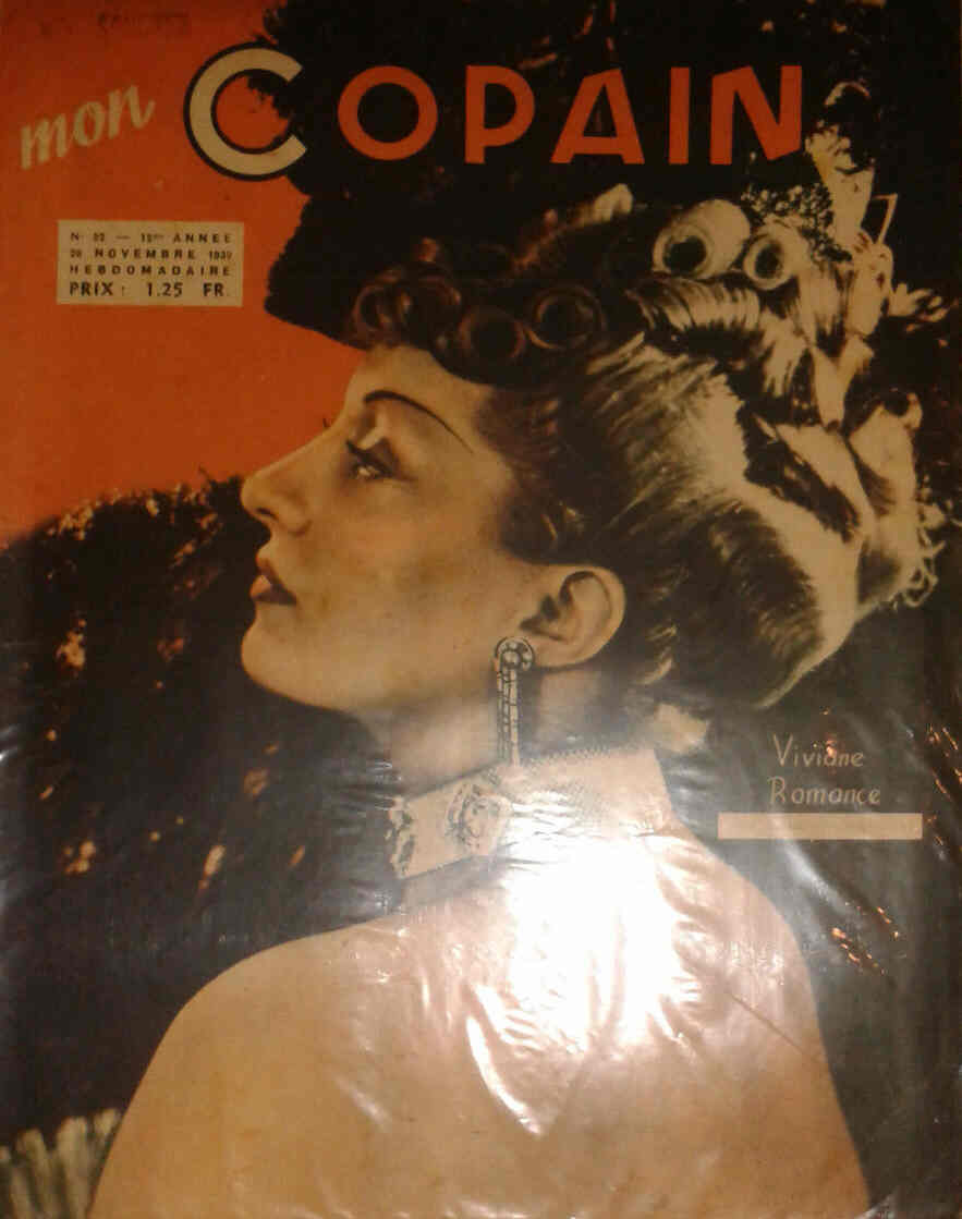 MON COPAIN magazine side cover 26 November 1939