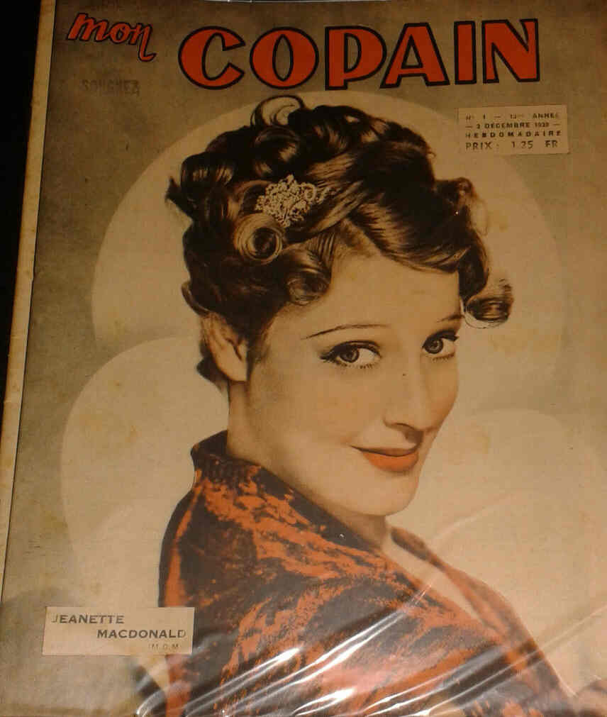 MON COPAIN magazine side cover Issue 1 3 December 1939