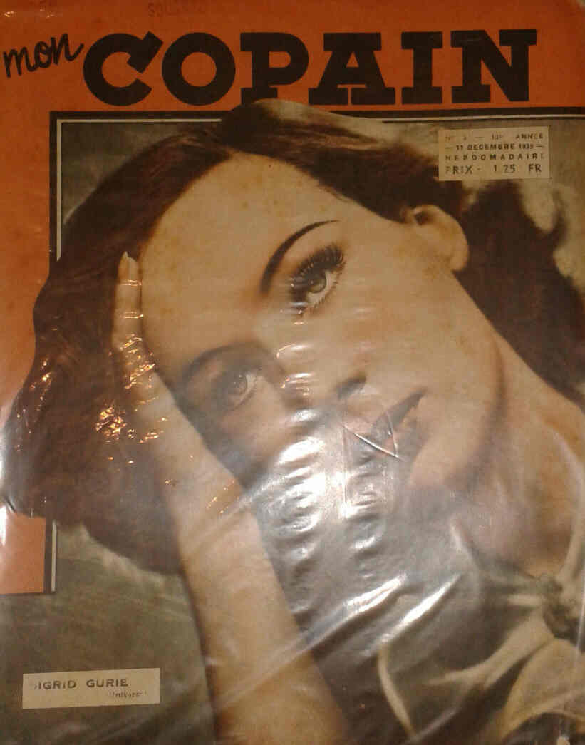 MON COPAIN magazine side cover 17 December 1939