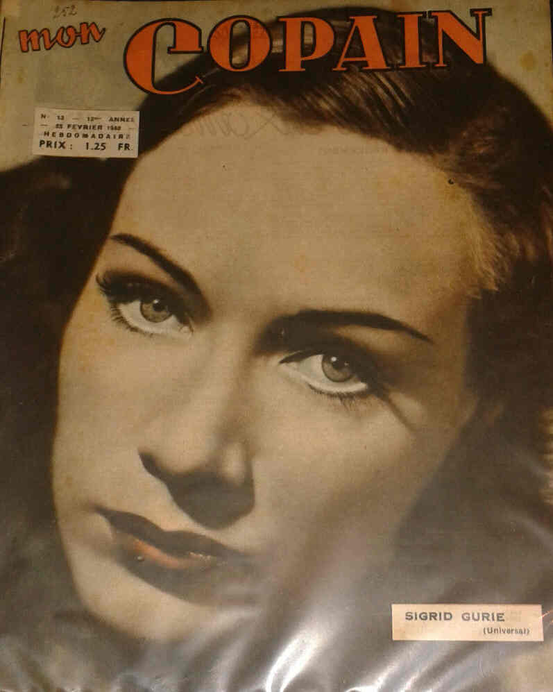 MON COPAIN magazine side cover Issue 13 25 February 1940