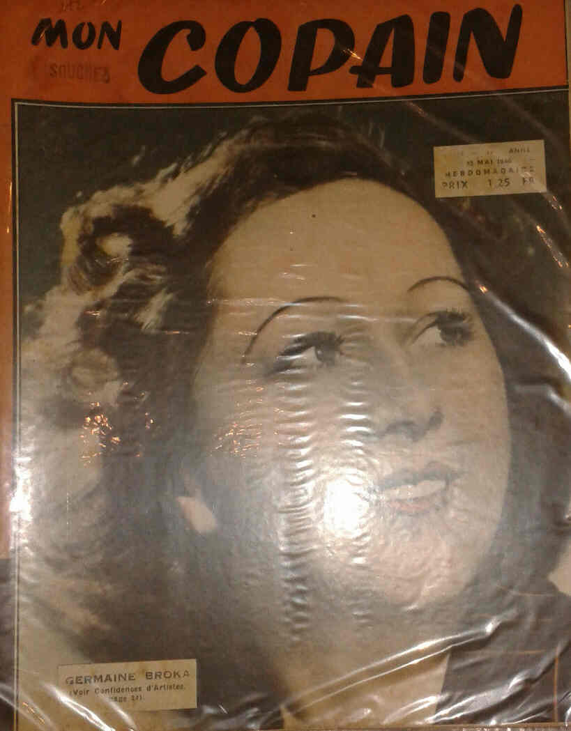 MON COPAIN magazine side cover 13 May 1940
