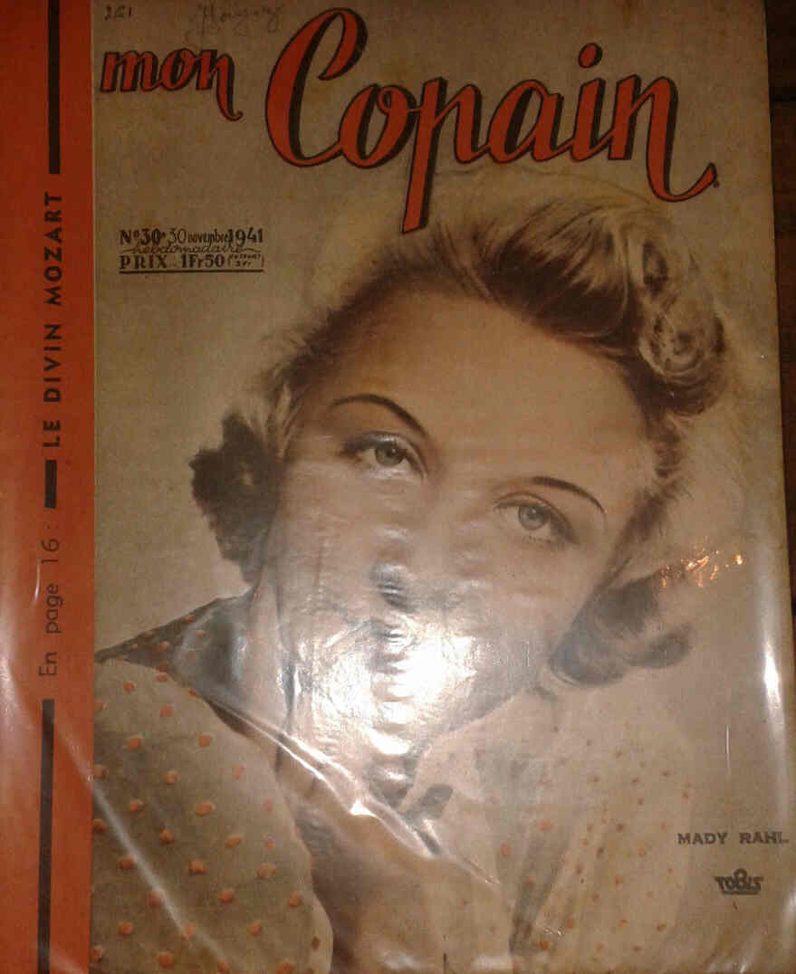 MON COPAIN magazine side cover 30 November 1941