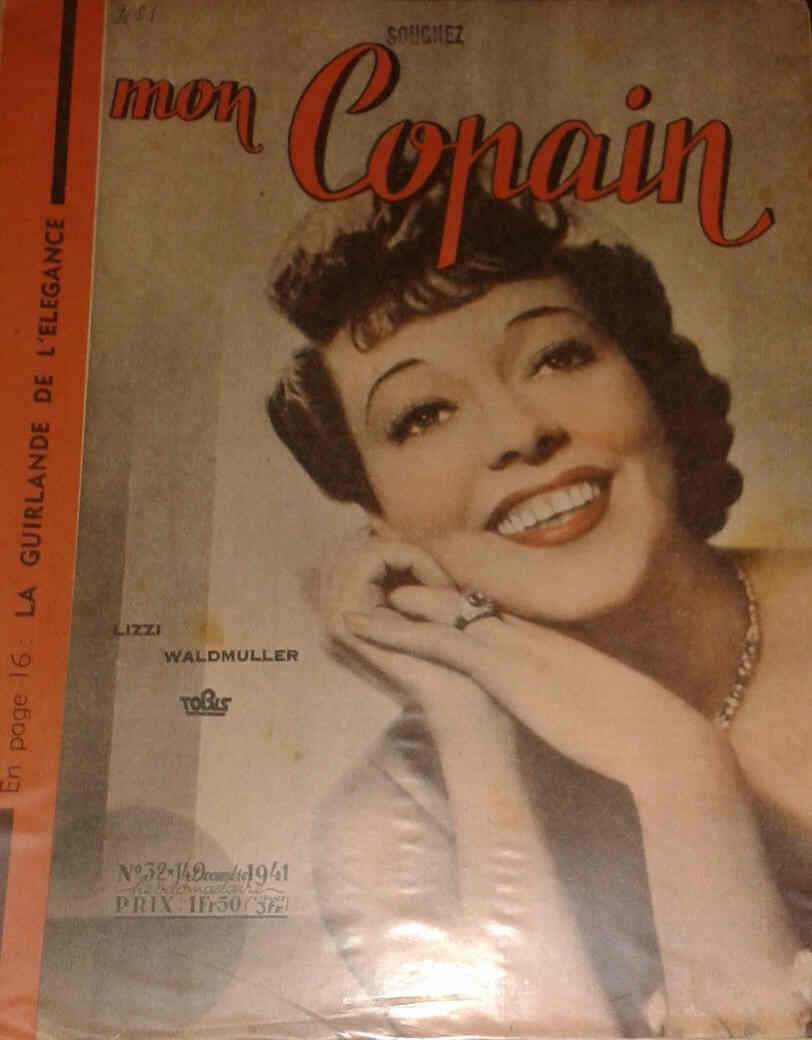 MON COPAIN magazine side cover 14 December 1941