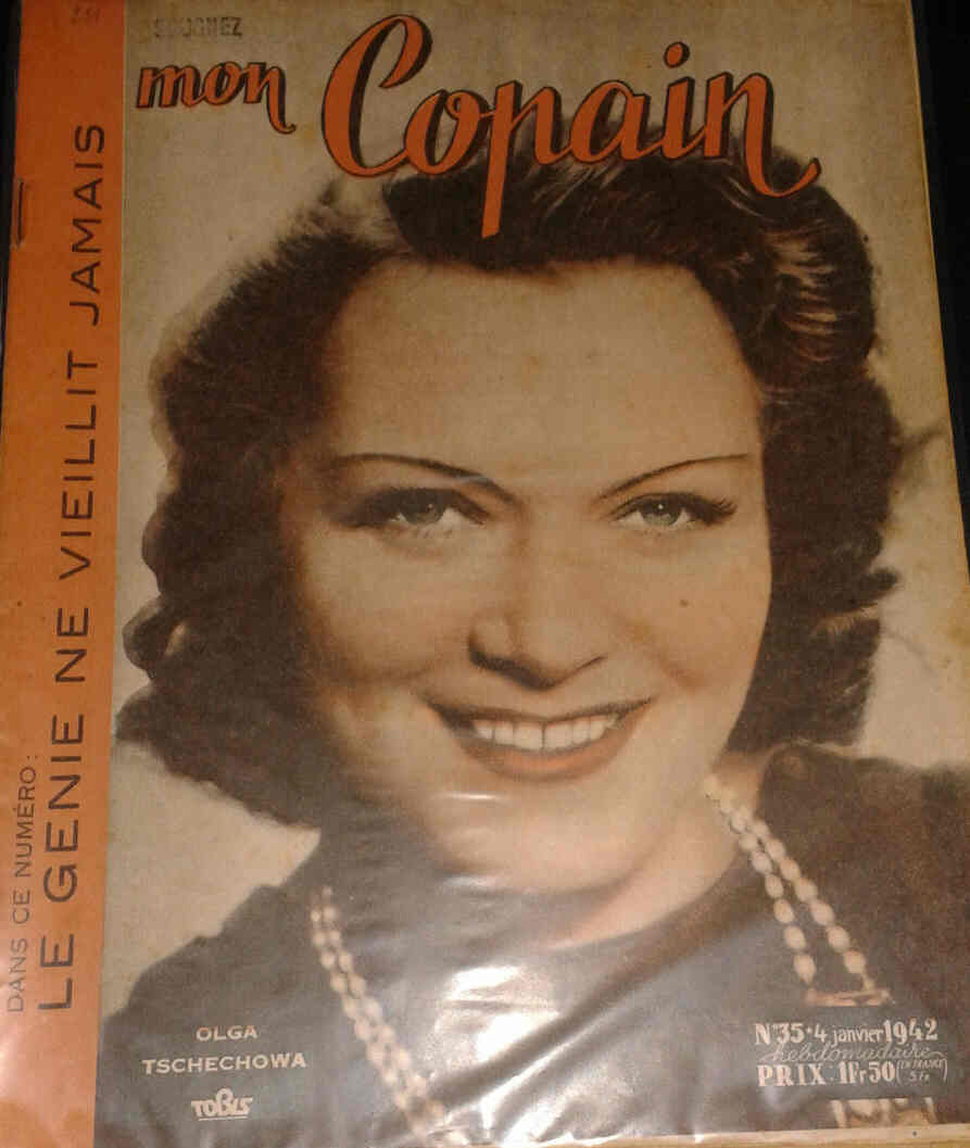MON COPAIN magazine side cover 4 January 1942