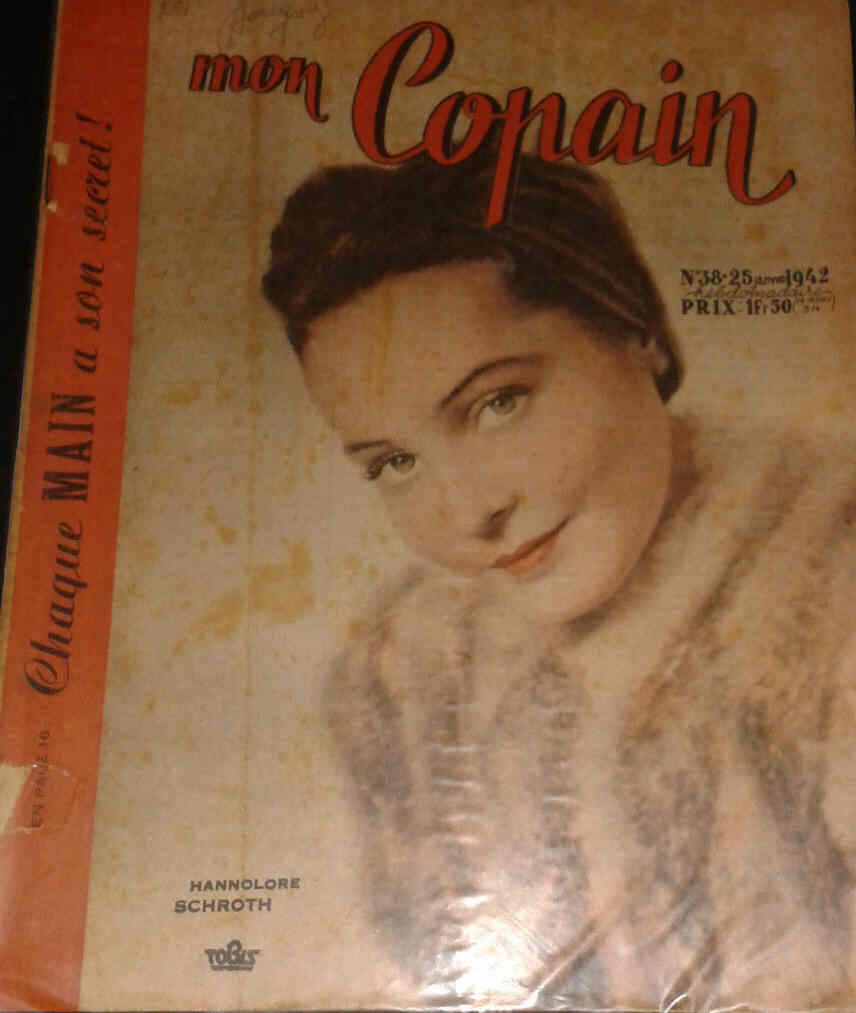 MON COPAIN magazine side cover 25 January 1942