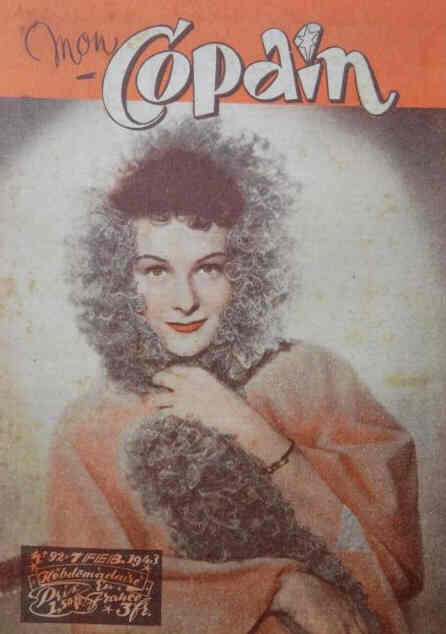 MON COPAIN magazine side cover Issue 92 7 February 1943