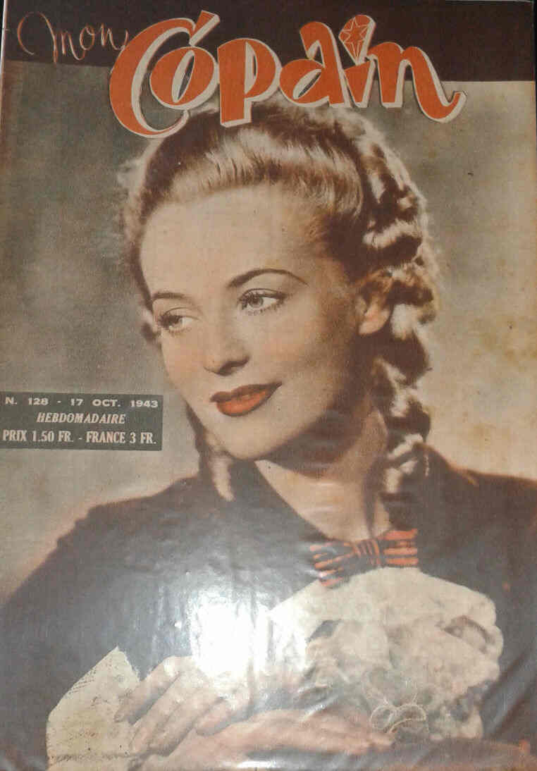 MON COPAIN magazine side cover Issue 128 17 October 1943