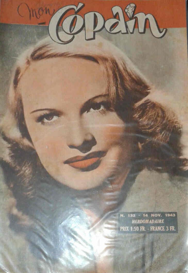 MON COPAIN magazine side cover Issue 132 14 November 1943