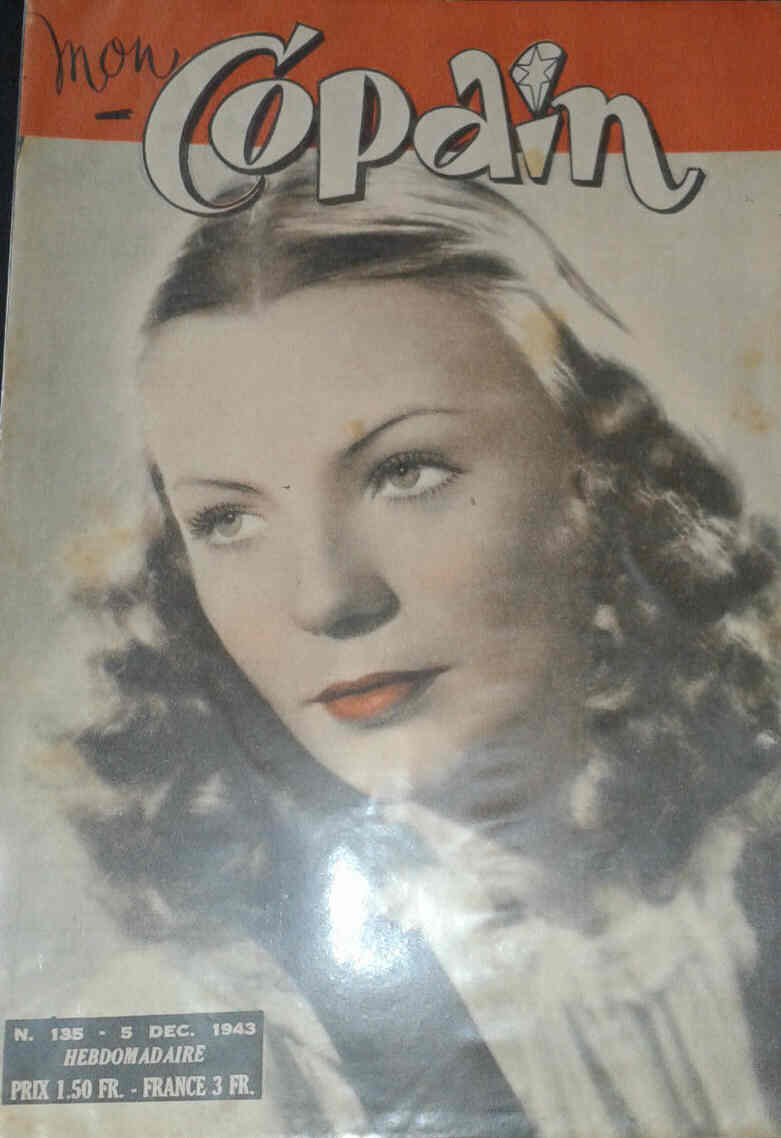 MON COPAIN magazine side cover Issue 135 5 December 1943