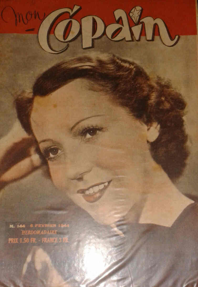 MON COPAIN magazine side cover Issue 144 6 February 1944