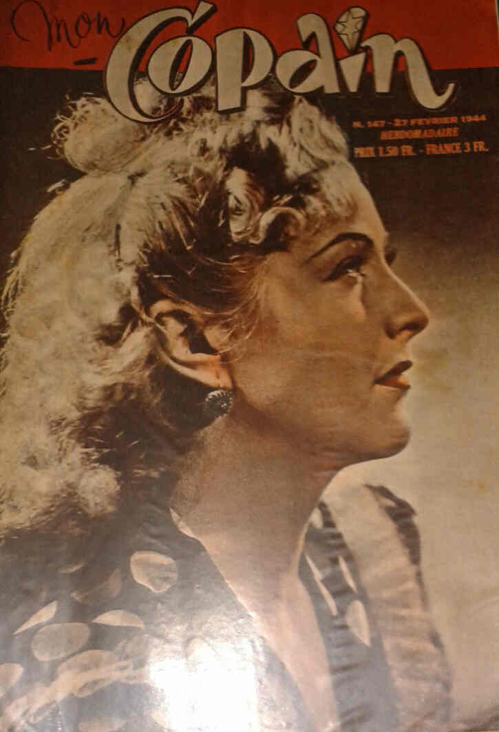 MON COPAIN magazine side cover Issue 147 27 February 1944