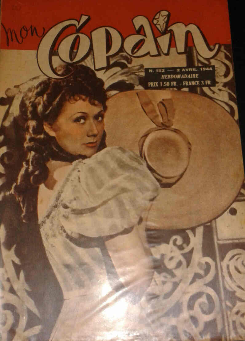 MON COPAIN magazine side cover Issue 152 2 April 1944