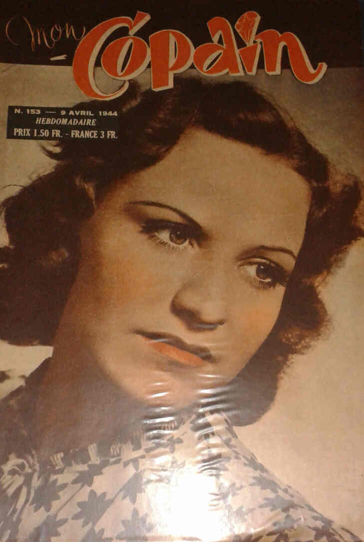 MON COPAIN magazine side cover Issue 143 9 April 1944
