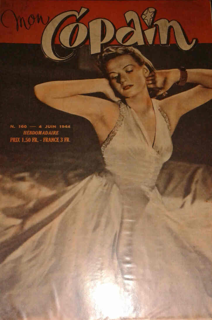 MON COPAIN magazine side cover Issue 160 4 June 1944