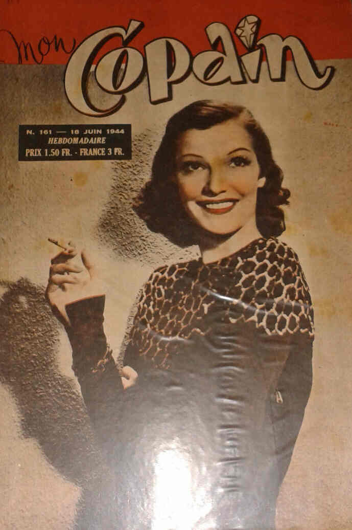 MON COPAIN magazine side cover Issue 161 18 June 1944