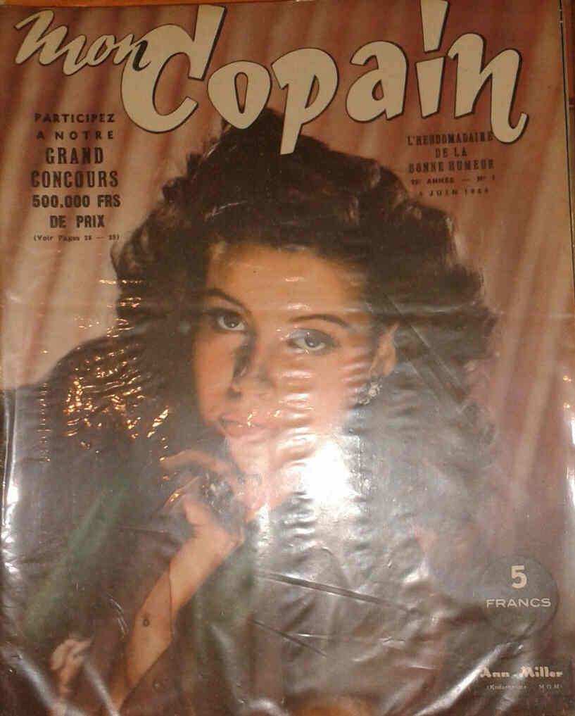 MON COPAIN magazine side cover 4 June 1949