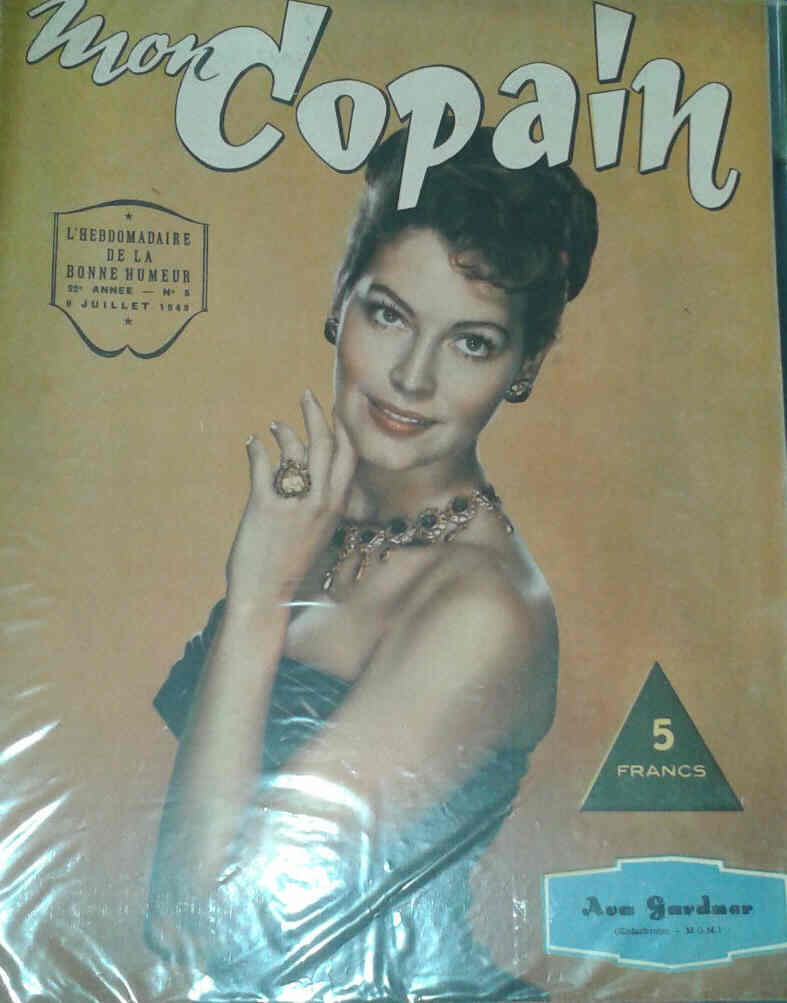 MON COPAIN magazine side cover 9 July 1949