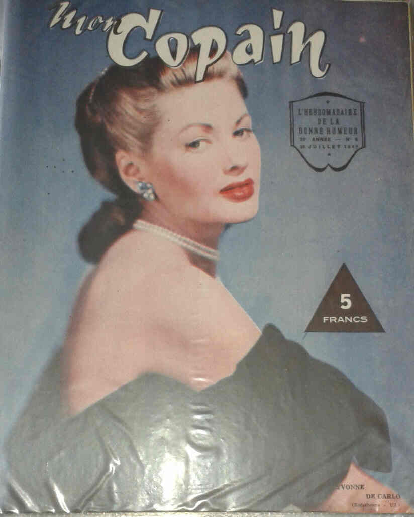 MON COPAIN magazine side cover 30 July 1949