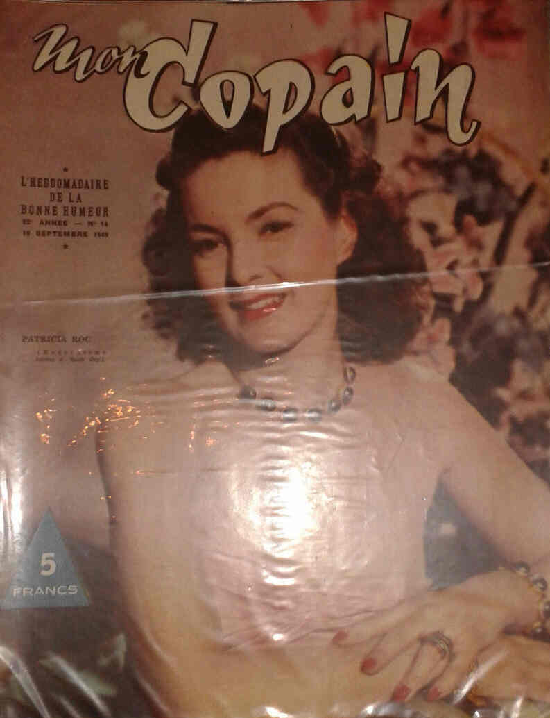 MON COPAIN magazine side cover 10 September 1949