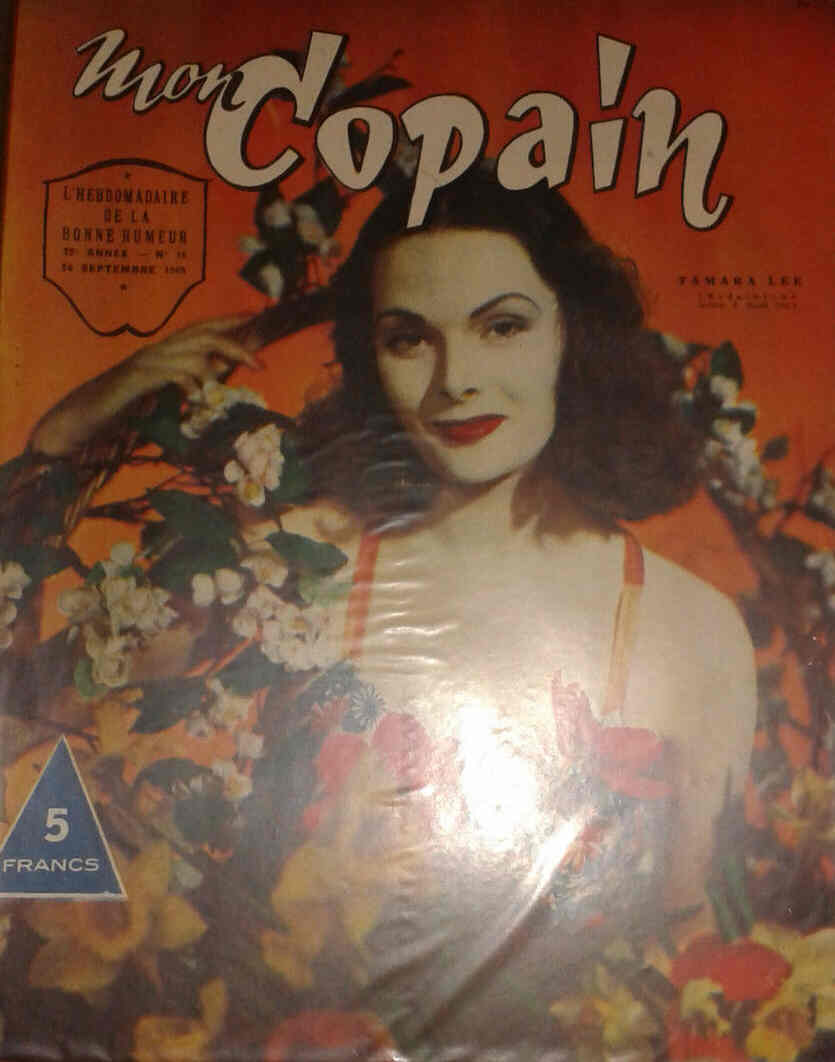 MON COPAIN magazine side cover 24 September 1949