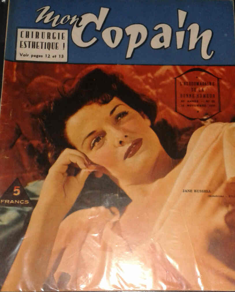 MON COPAIN magazine side cover 12 November 1949