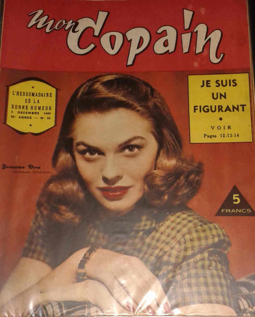 MON COPAIN magazine side cover 3 December 1949