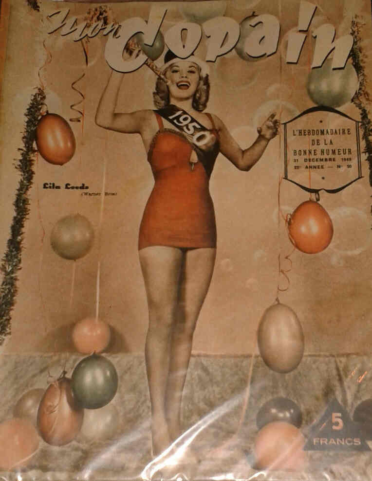 MON COPAIN magazine side cover 31 December 1949