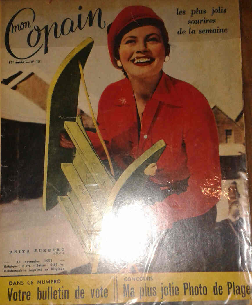 MON COPAIN magazine side cover 13 November 1953