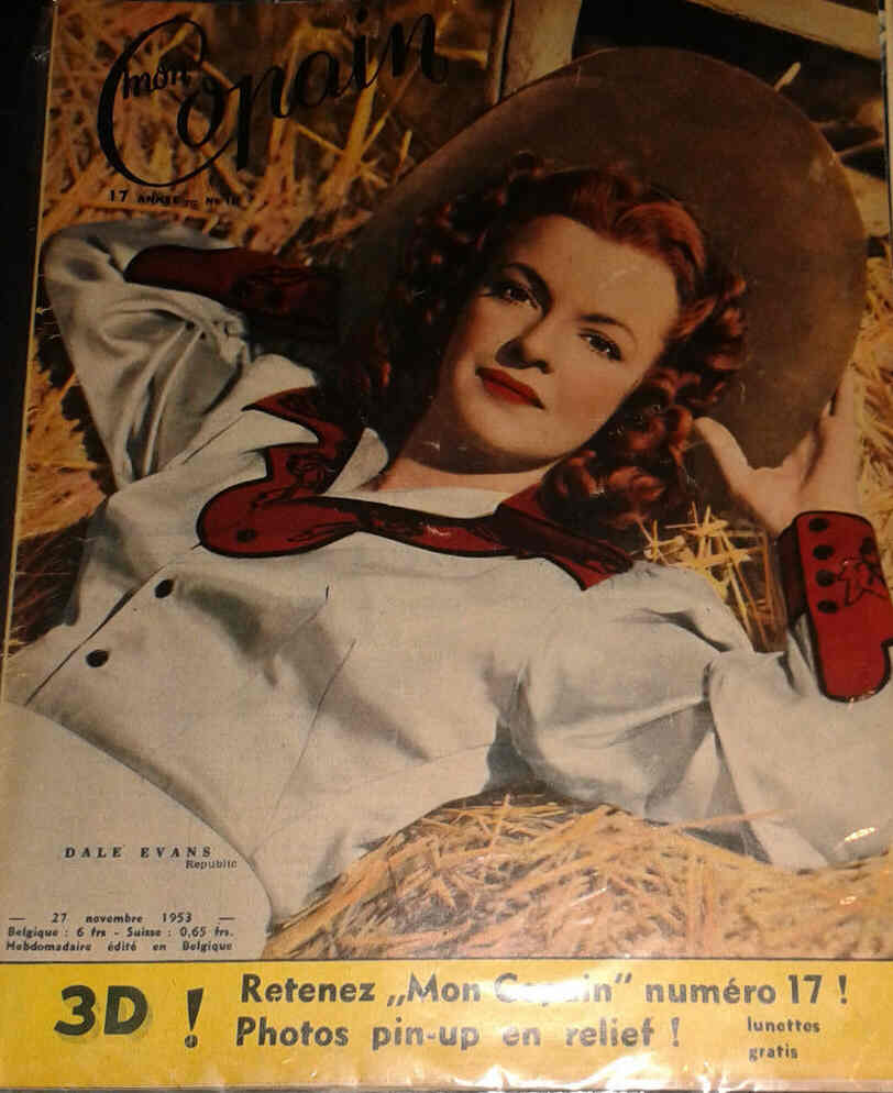 MON COPAIN magazine side cover 27 November 1953