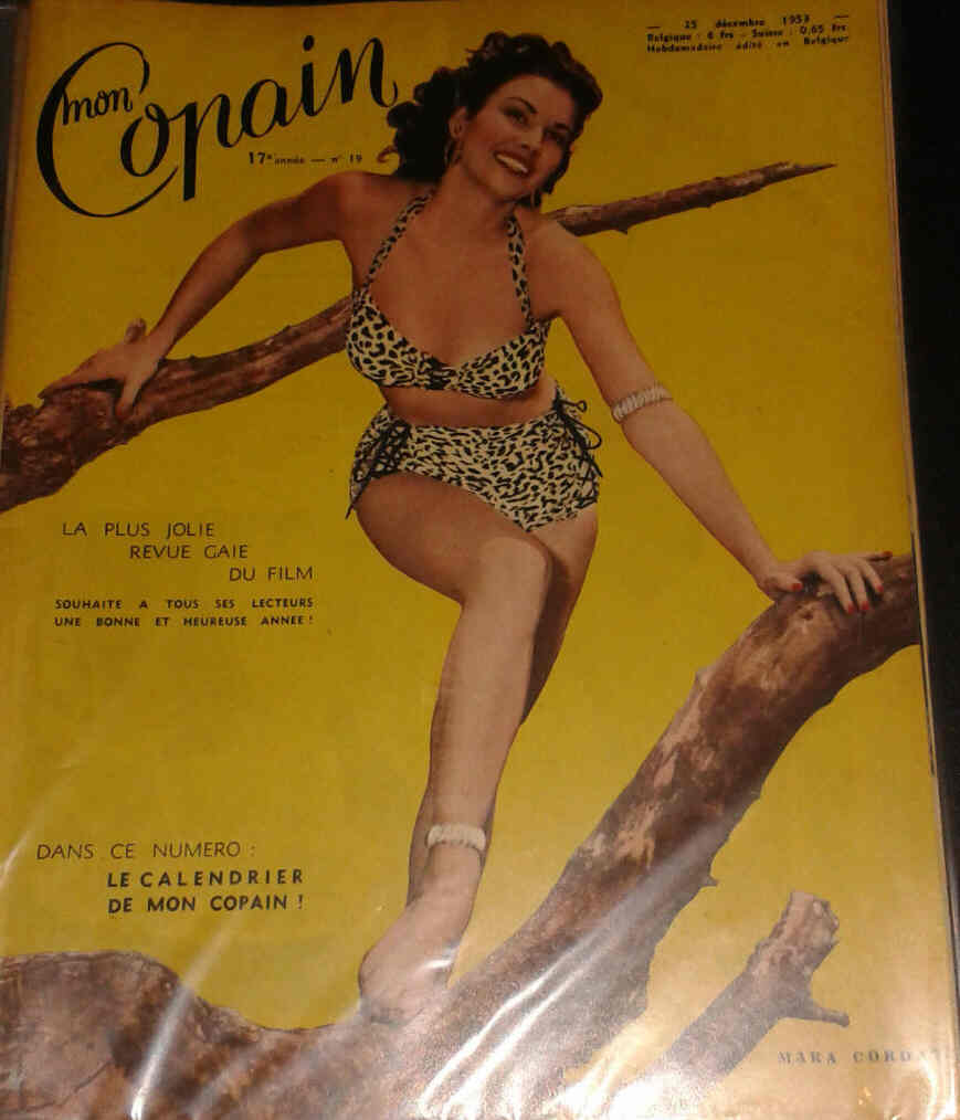 MON COPAIN magazine side cover 25 December 1953