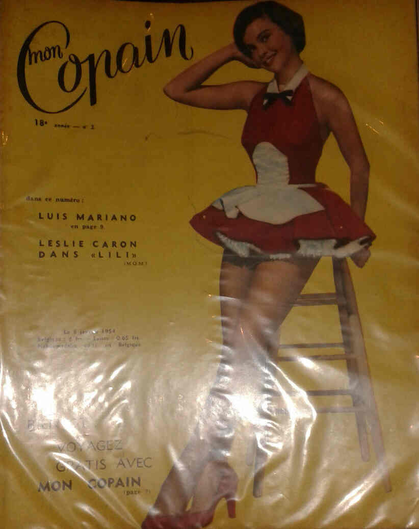 MON COPAIN magazine side cover 8 January 1954