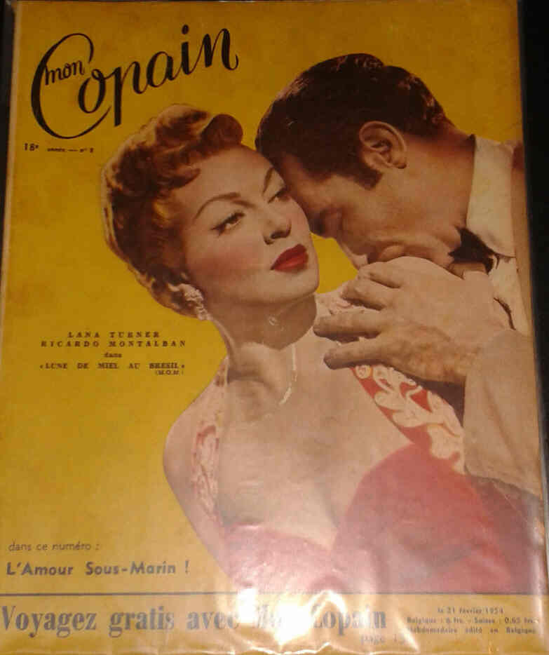 MON COPAIN magazine side cover 21 February 1954