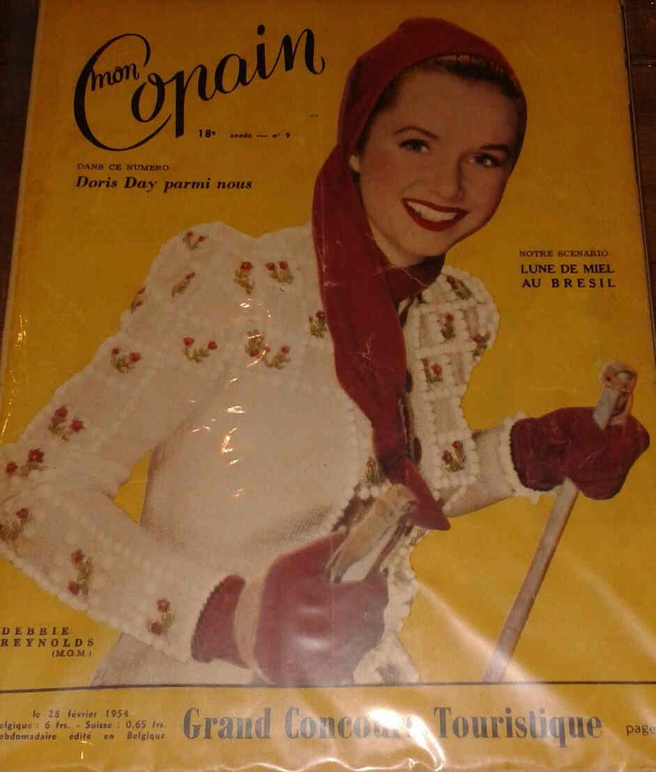 MON COPAIN magazine side cover 28 February 1954