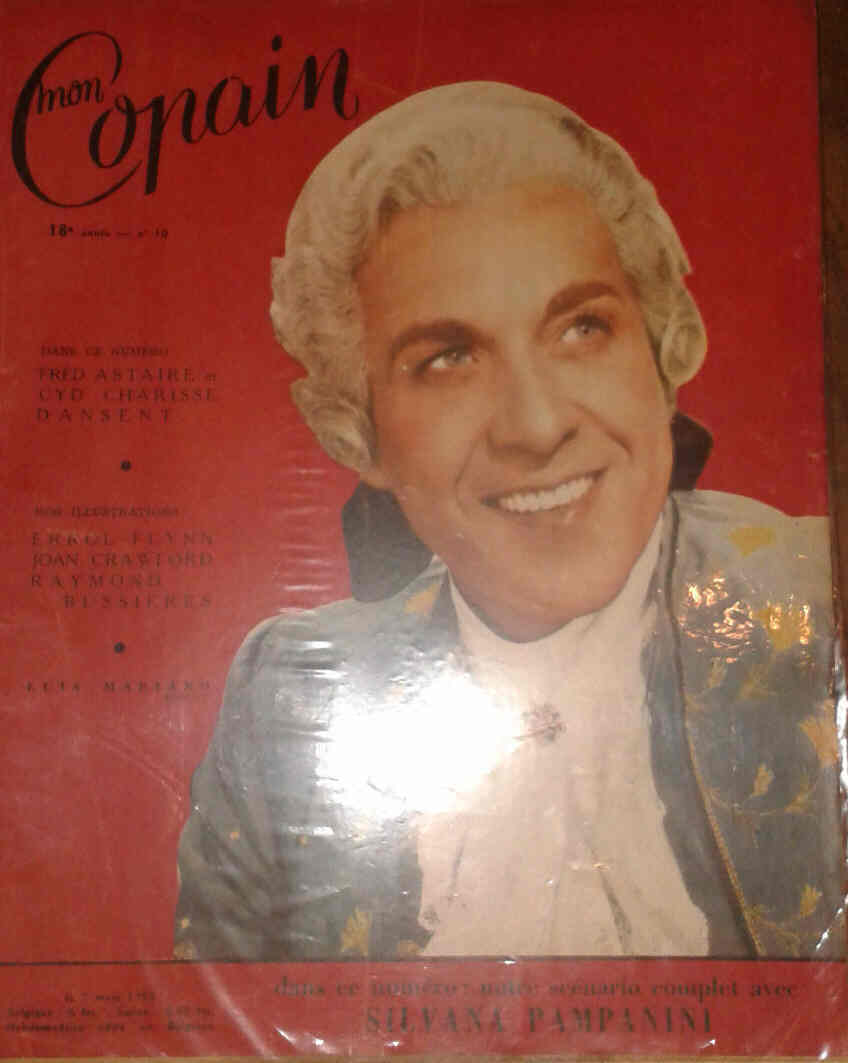 MON COPAIN magazine side cover 7 March 1954