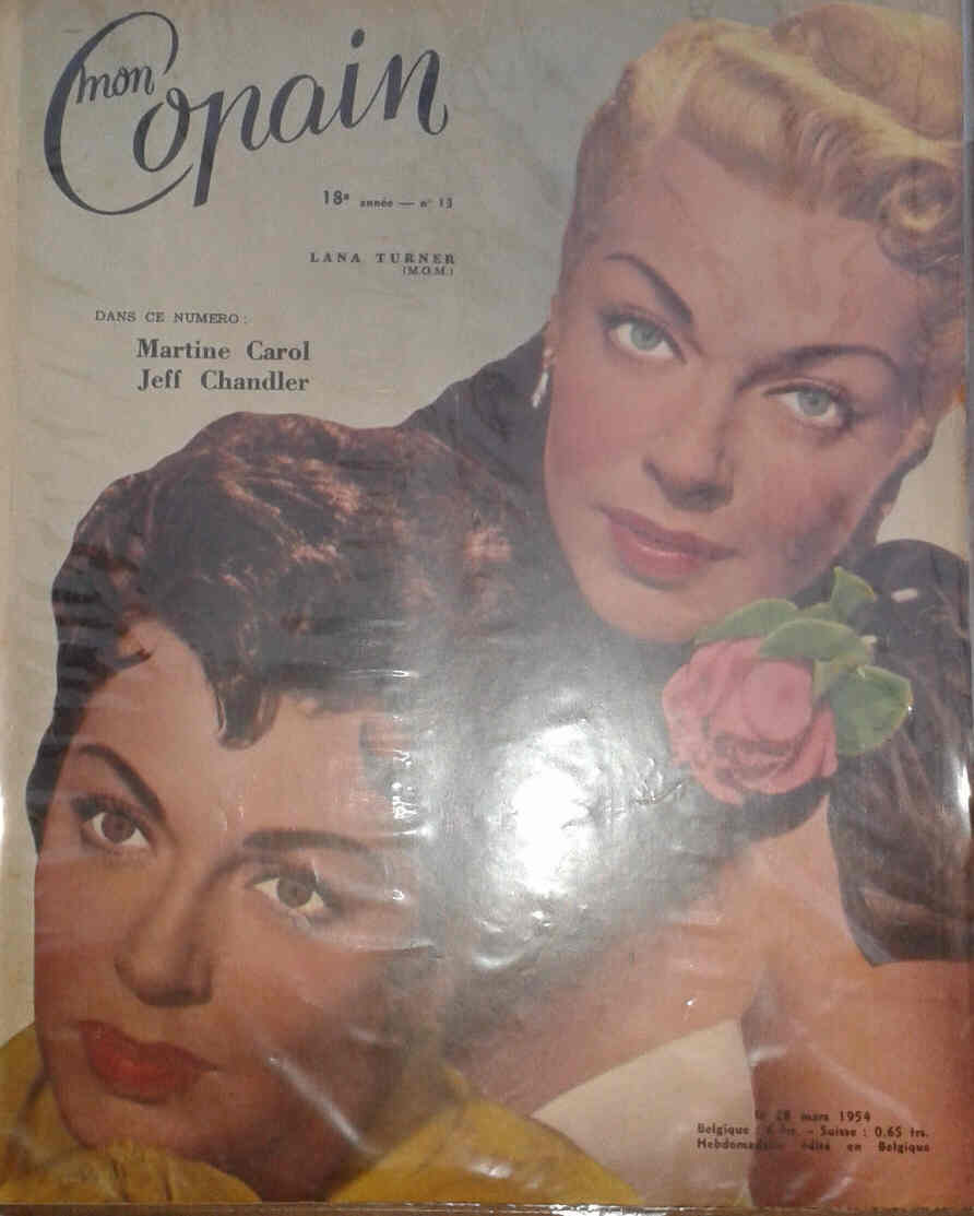 MON COPAIN magazine side cover 28 March 1954