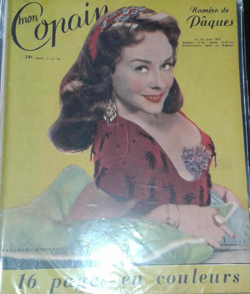 MON COPAIN magazine side cover 18 April 1954