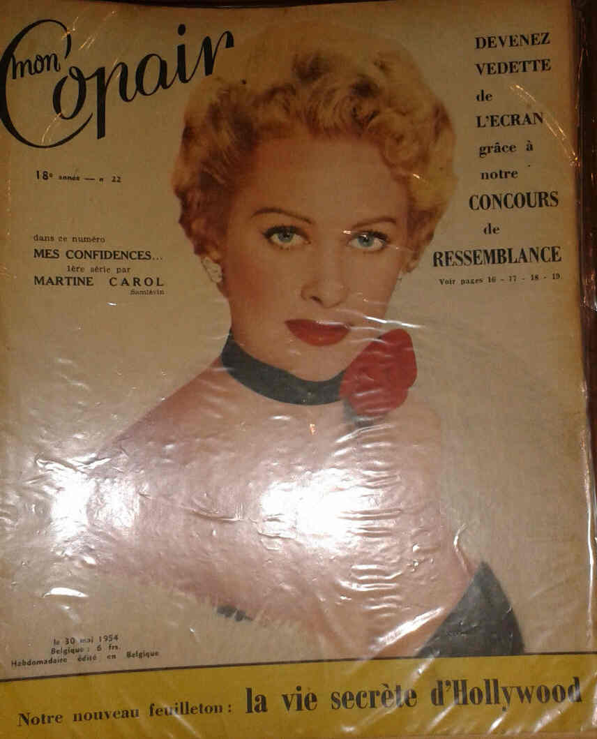 MON COPAIN magazine side cover 30 May 1954