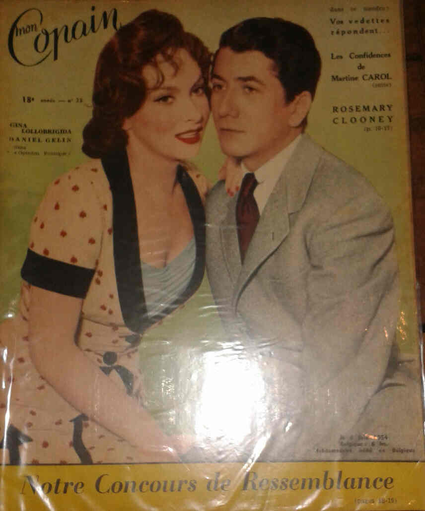 MON COPAIN magazine side cover 6 June 1954