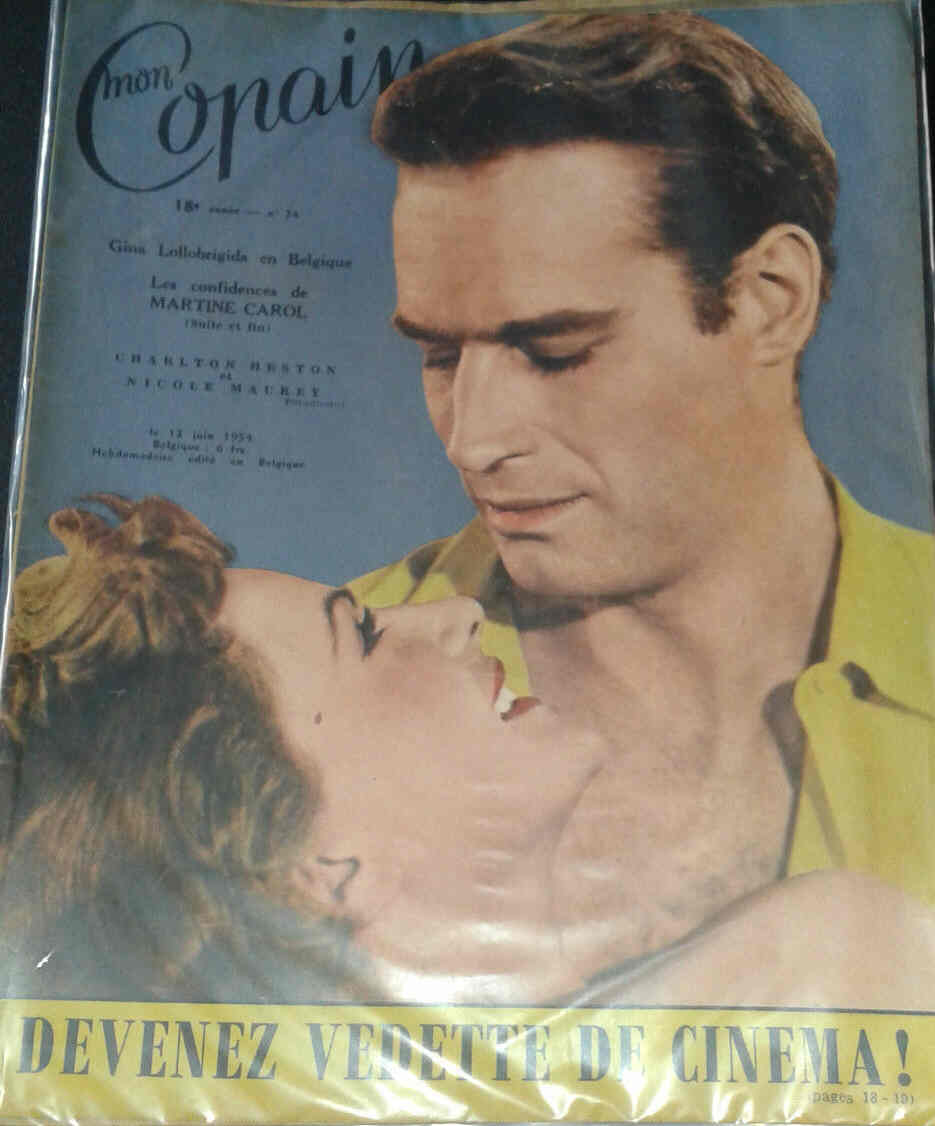 MON COPAIN magazine side cover 13 June 1954
