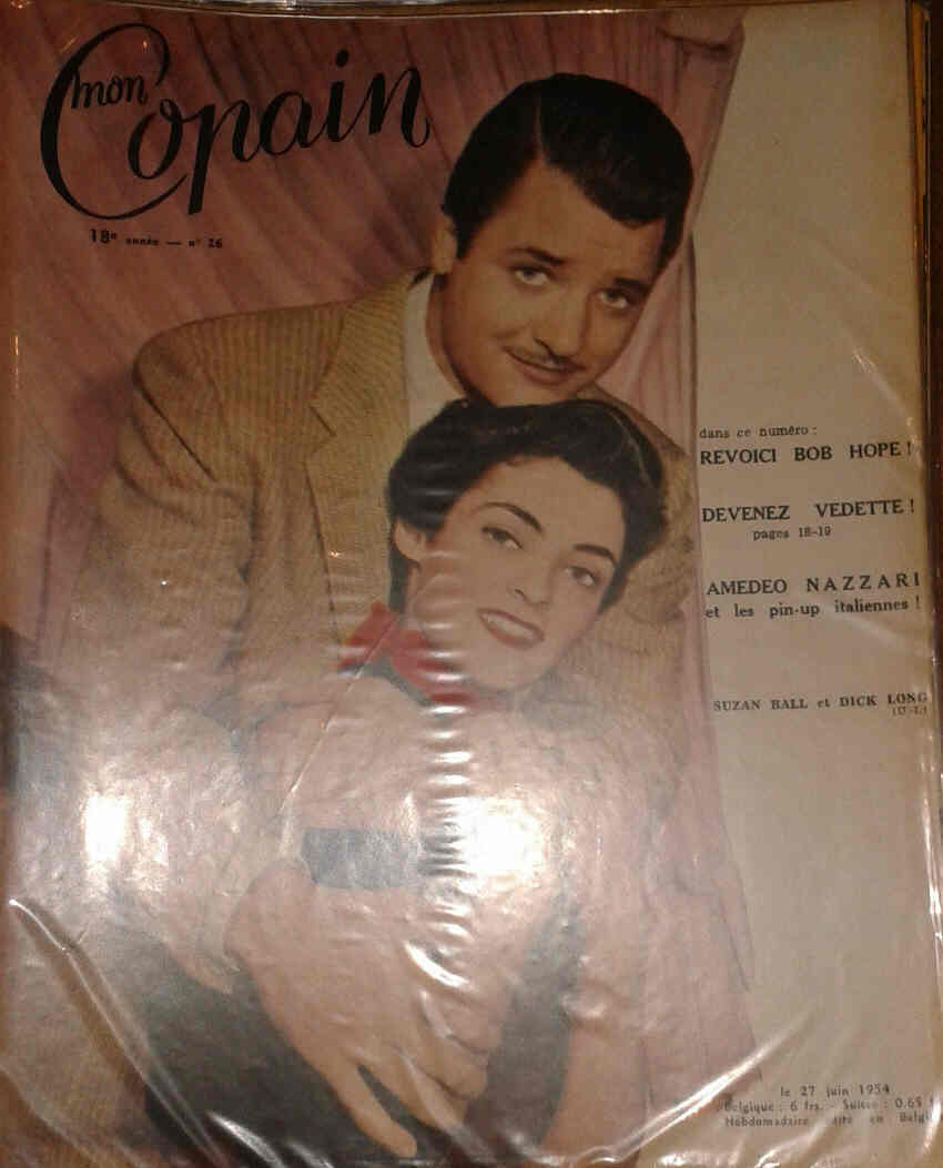 MON COPAIN magazine side cover 27 June 1954