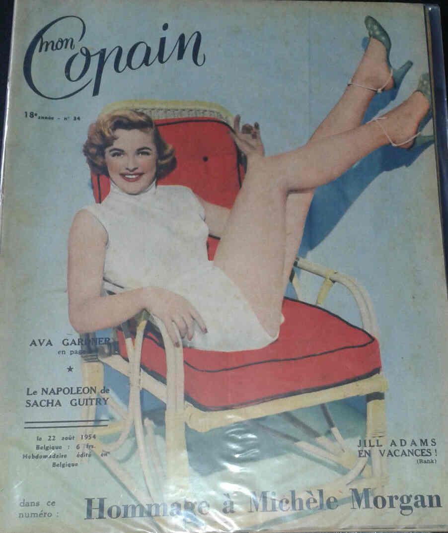 MON COPAIN magazine side cover 22 August 1954