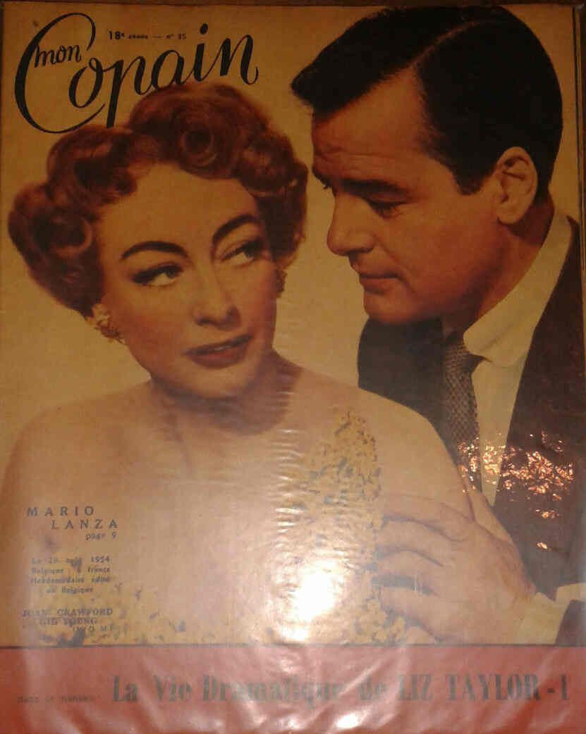 MON COPAIN magazine side cover 29 August 1954