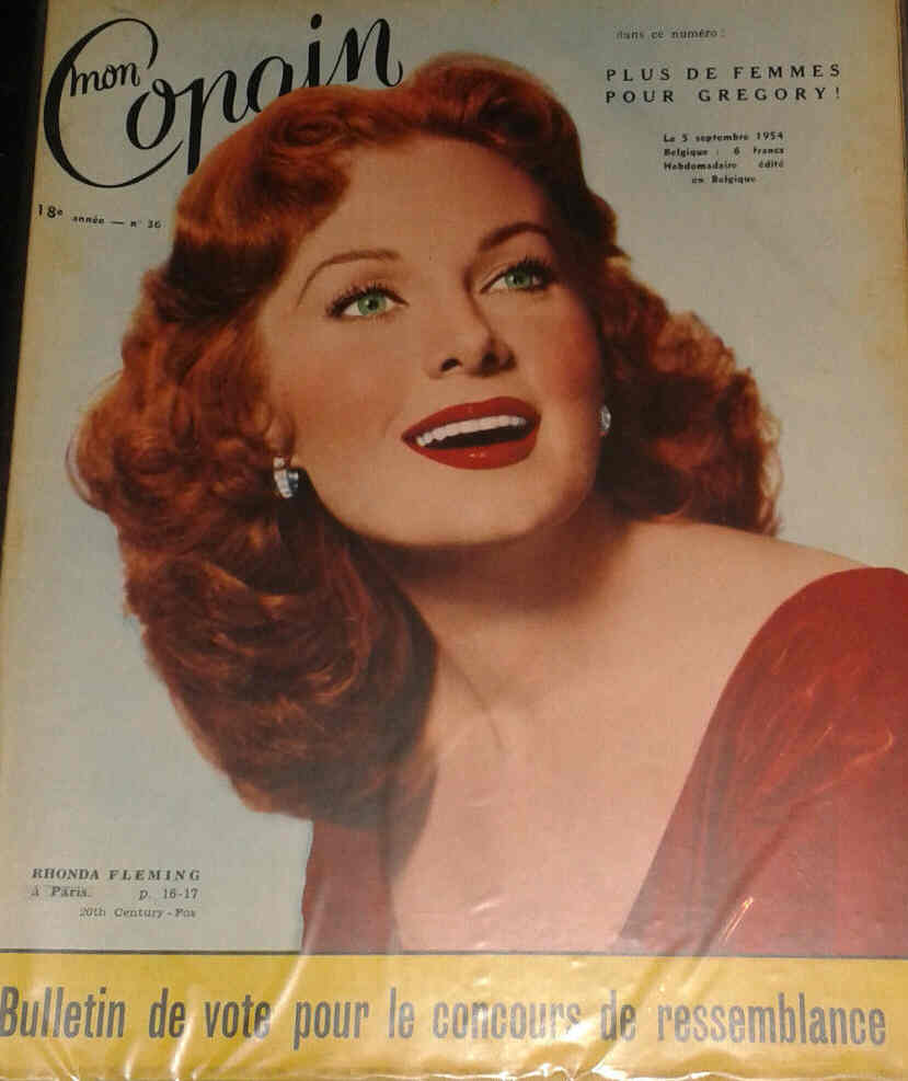 MON COPAIN magazine side cover 5 September 1954