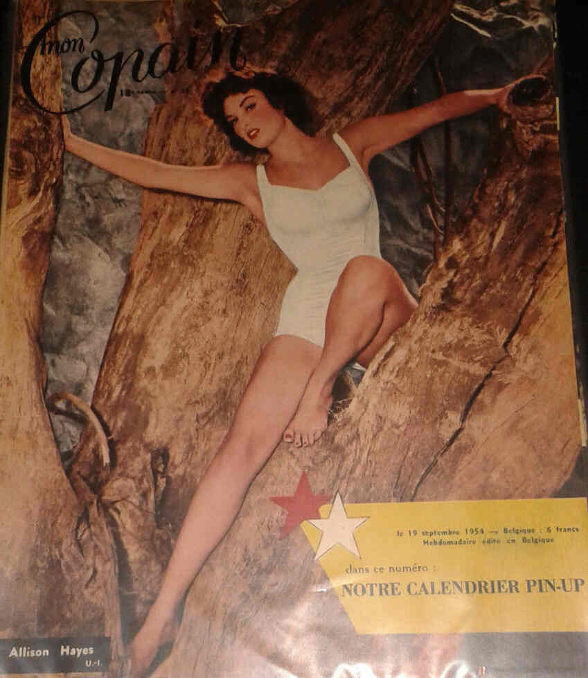 MON COPAIN magazine side cover 19 September 1954