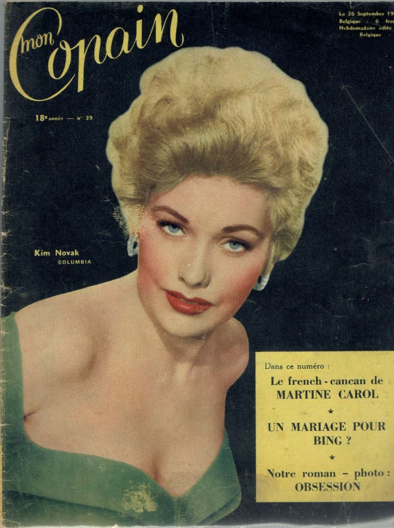 MON COPAIN magazine side cover 26 September 1954