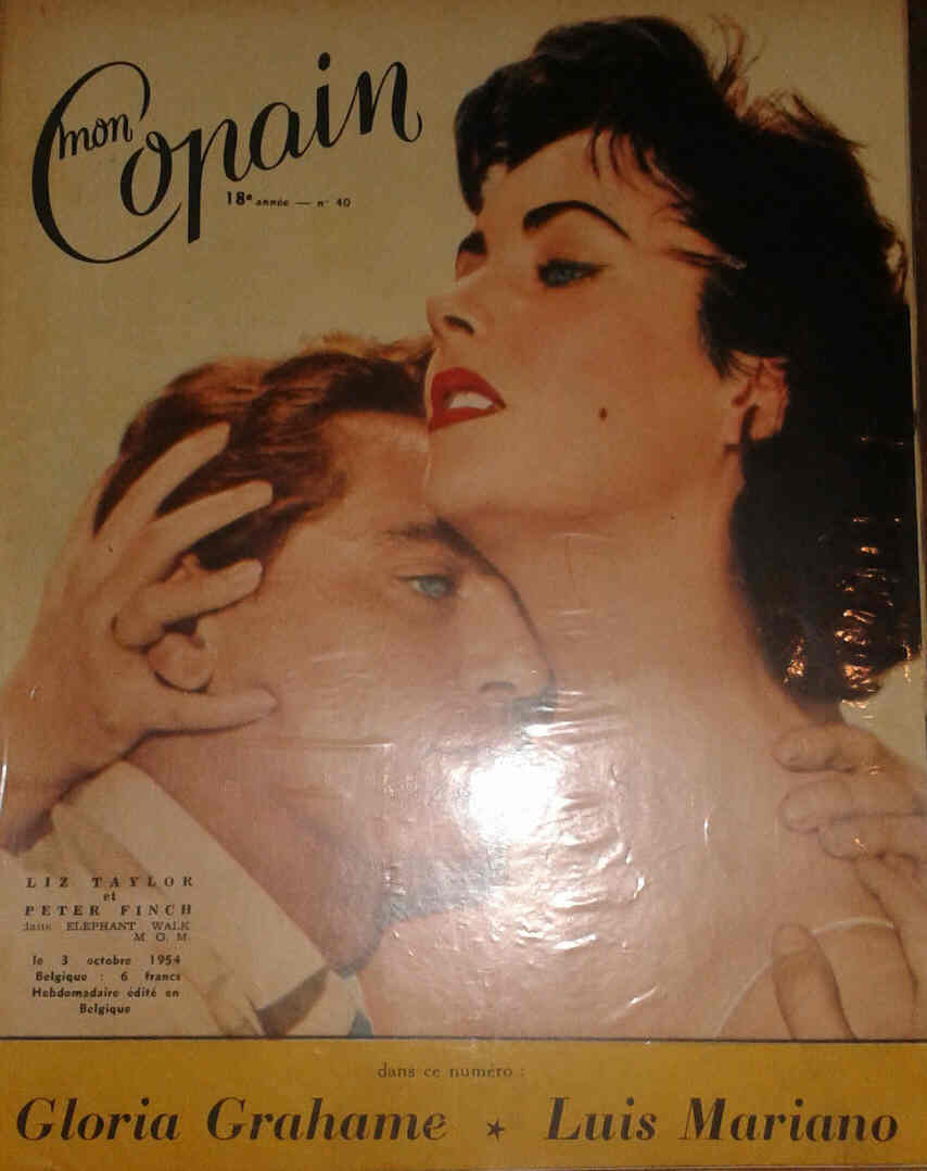 MON COPAIN magazine side cover 3 October 1954