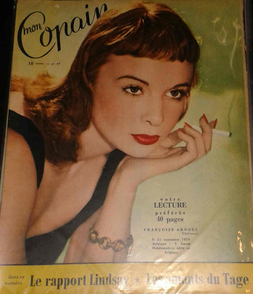 MON COPAIN magazine side cover 21 November 1954