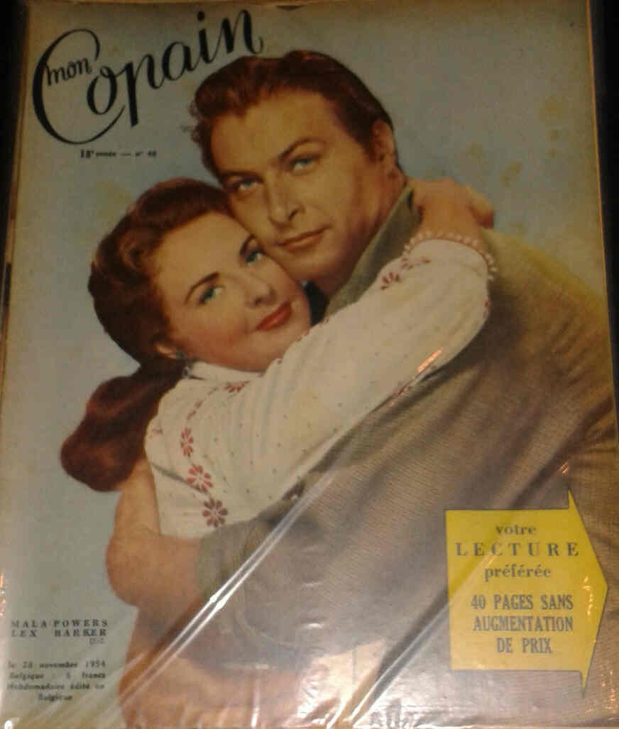 MON COPAIN magazine side cover 28 November 1954
